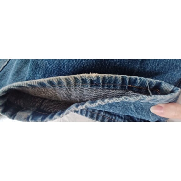 Vintage 60s 70s Rustler Dark Blue Zipper Jeans 34 (32") Long (33") Made in USA - Picture 10 of 12